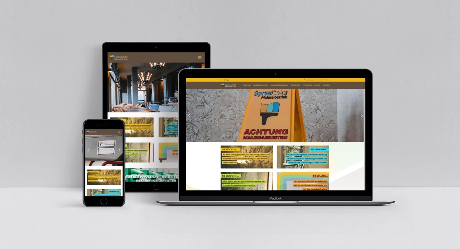 Website für die SpreeColor Malereibetrieb GmbH