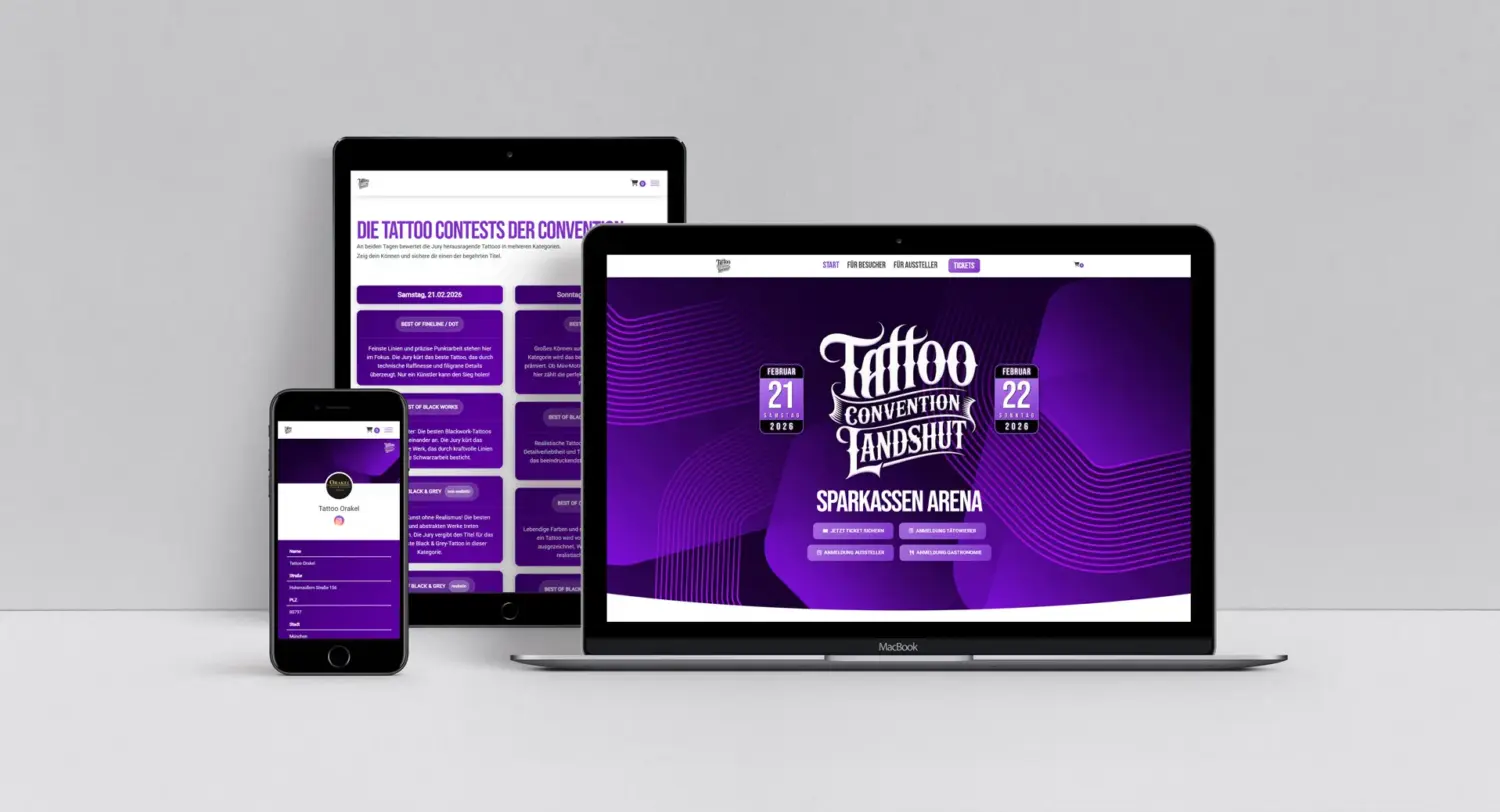 Webdesign für die Tattoo Convention Landshut